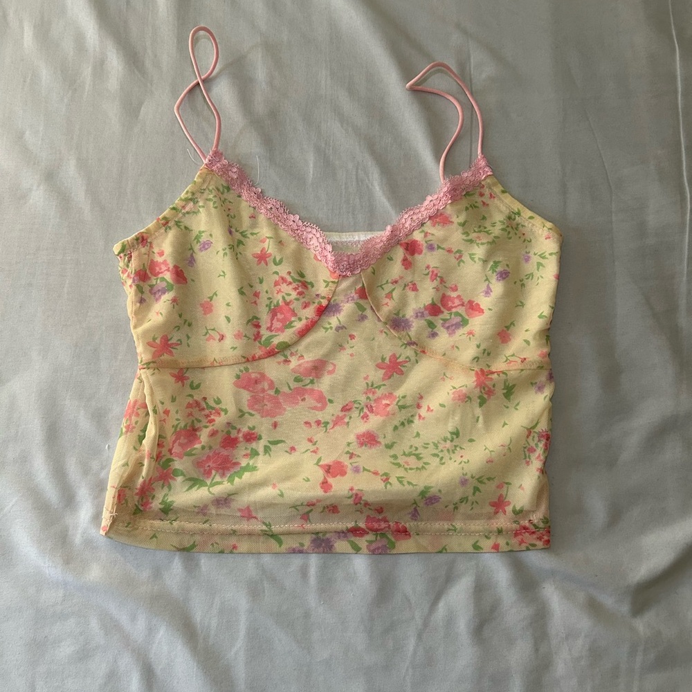 Floral Lace Trim top